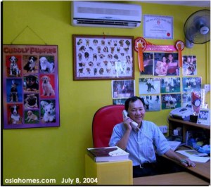 Pet shop operator at Chua Chu Kang, Mr William Lim.